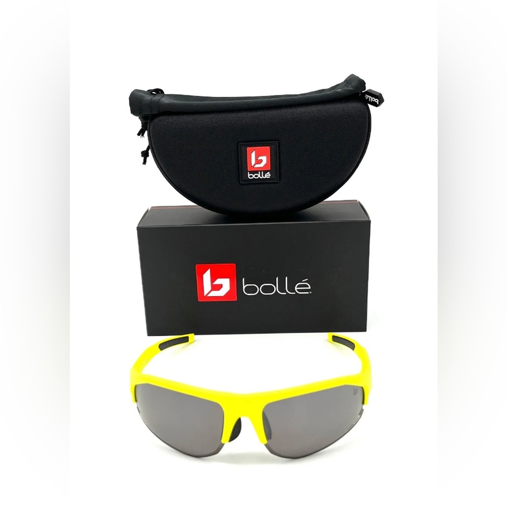 BOLLE BOLT 2.0  Acid Yellow Matte / Volt Gun  Polarized  67mm Sunglasses